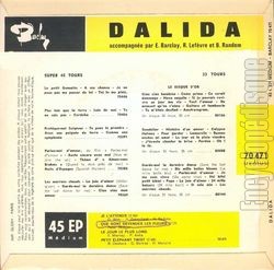 [Pochette de Je l’attends (DALIDA) - verso]