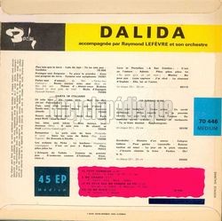 [Pochette de Le petit Gonzals (DALIDA) - verso]