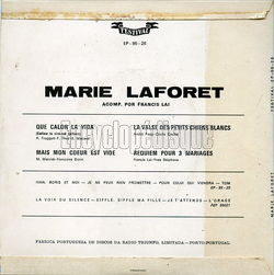 [Pochette de Que calor la vida (Portugal) (Marie LAFORT) - verso]