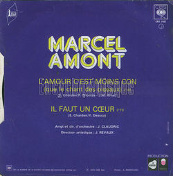 [Pochette de L’amour c’est moins con… (que le chant des oiseaux) (Marcel AMONT) - verso]