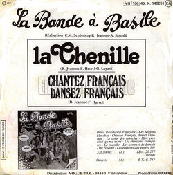 [Pochette de La chenille / Chantez Franais, dansez Franais (La BANDE  BASILE) - verso]