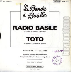 [Pochette de Radio Basile (La BANDE  BASILE) - verso]