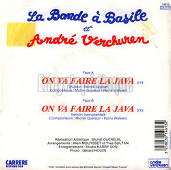 [Pochette de On va faire la java (Andr VERCHUREN et LA BANDE  BASILE) - verso]