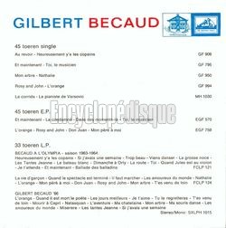 [Pochette de Mon arbre (Gilbert BCAUD) - verso]