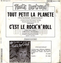 [Pochette de Tout petit la plante (Plastic BERTRAND) - verso]