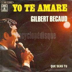 [Pochette de Yo te amare (Gilbert BCAUD)]