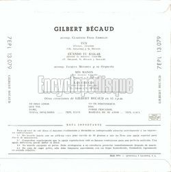 [Pochette de Ven (Gilbert BCAUD) - verso]