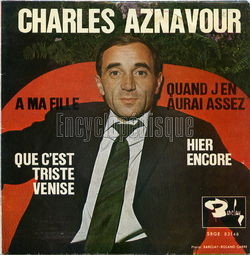 [Pochette de Que c’est triste Venise (Charles AZNAVOUR)]