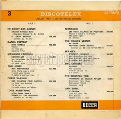 [Pochette de Discotelex (COMPILATION) - verso]