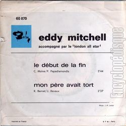 [Pochette de Le dbut de la fin (Eddy MITCHELL) - verso]