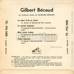 [Pochette de Le pays d’o je viens (Gilbert BCAUD) - verso]