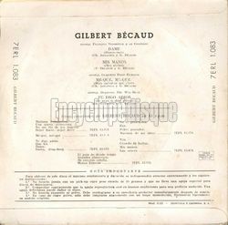 [Pochette de Dame (Gilbert BCAUD) - verso]