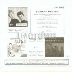 [Pochette de Le bateau blanc (Gilbert BCAUD) - verso]