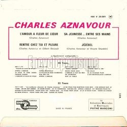 [Pochette de L’amour  fleur de cœur (Charles AZNAVOUR) - verso]