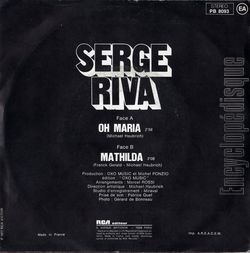 [Pochette de Oh Maria (Serge RIVA) - verso]