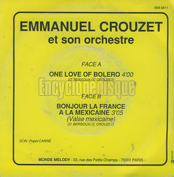 [Pochette de One love of Bolero (Emmanuel CROUZET & son orchestre) - verso]