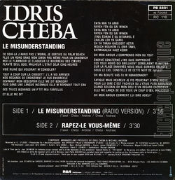 [Pochette de Le misunderstanding (Idris CHEBA) - verso]