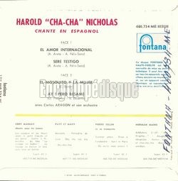 [Pochette de Harold ’Cha Cha’ Nicholas: El amor internacional (Harold NICHOLAS) - verso]