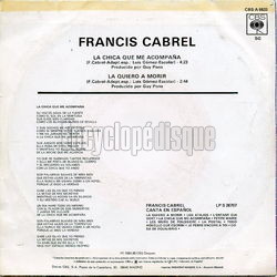 [Pochette de La chica que me acompaa (version espagnole) (Francis CABREL) - verso]