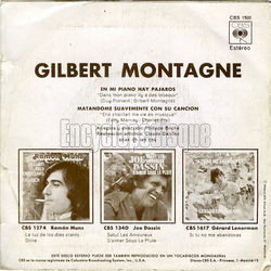 [Pochette de En mi piano hay pajaros "Dans mon piano il y a des oiseaux" (Gilbert MONTAGN) - verso]