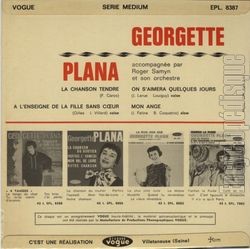 [Pochette de La chanson tendre (Georgette PLANA) - verso]