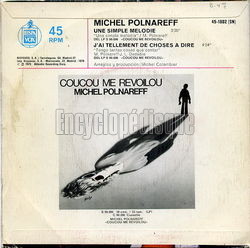 [Pochette de Une simple mlodie (Michel POLNAREFF) - verso]