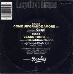 [Pochette de Come un’ grande amore (COMPILATION) - verso]