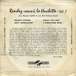 [Pochette de Rendez-vous  la Huchette - vol. 7 (Maxim SAURY) - verso]