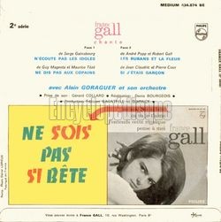 [Pochette de N’coute pas les idoles - 2me srie (France GALL) - verso]