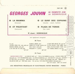 [Pochette de Plaza de toros (Georges JOUVIN) - verso]