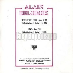 [Pochette de Rver d’une femme (Alain DELCROIX) - verso]