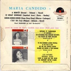 [Pochette de A bientt (Maria CANDIDO) - verso]