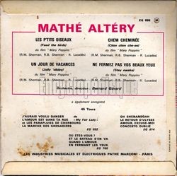 [Pochette de Chante Marry Poppins (Math ALTRY) - verso]