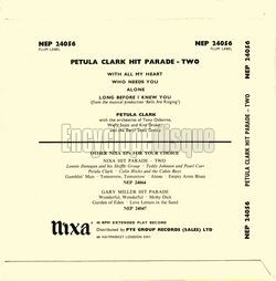 [Pochette de Hit Parade - Two (Petula CLARK) - verso]