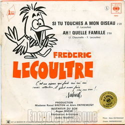 [Pochette de Si tu touches  mon oiseau (Frdric LECOULTRE) - verso]