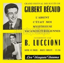 [Pochette de Grand festival des succs de Gilbert Bcaud (Bernard LUCCIONI)]