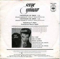 [Pochette de Fascinacin (Serge GUIRAO) - verso]