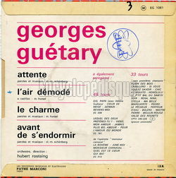 [Pochette de Attente (Georges GUTARY) - verso]