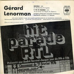 [Pochette de Michle (Grard LENORMAN) - verso]