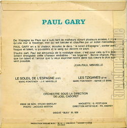 [Pochette de Le soleil de l’Espagne (Paul GARY) - verso]