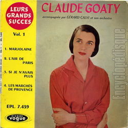 [Pochette de Leurs grands succs - Vol.1 - Marjolaine (Claude GOATY)]