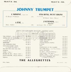 [Pochette de L’absent (Johnny TRUMPET) - verso]