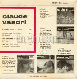 [Pochette de Slow - bolro -fox (Claude VASORI) - verso]