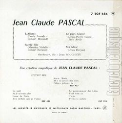 [Pochette de Sacre fille (Jean-Claude PASCAL) - verso]