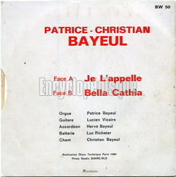 [Pochette de Je l’appelle (Patrice et Christian BAYEUL) - verso]