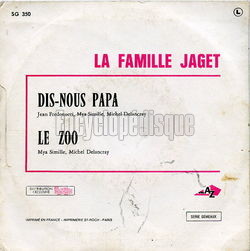 [Pochette de Dis-nous papa (La FAMILLE JAGET) - verso]