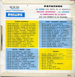 [Pochette de La chose (les rats de la bagatelle) (PATACHOU) - verso]