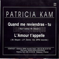 [Pochette de Quand me reviendras-tu (Patricia KAM) - verso]