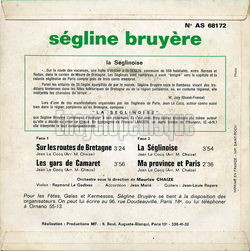 [Pochette de Sur les routes de Bretagne (Sgline BRUYRE) - verso]