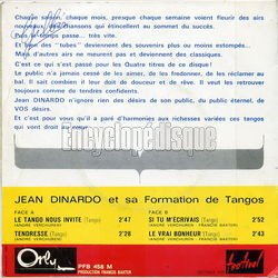 [Pochette de Le tango nous invite (Jean DINARDO) - verso]